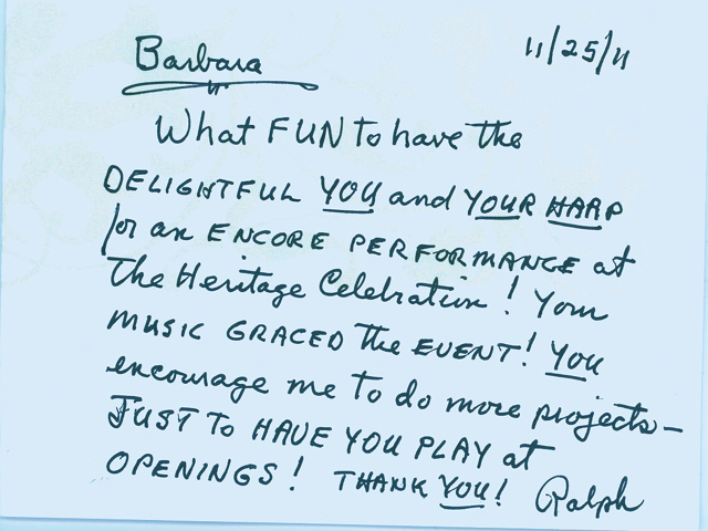 Chicago harpist event music review