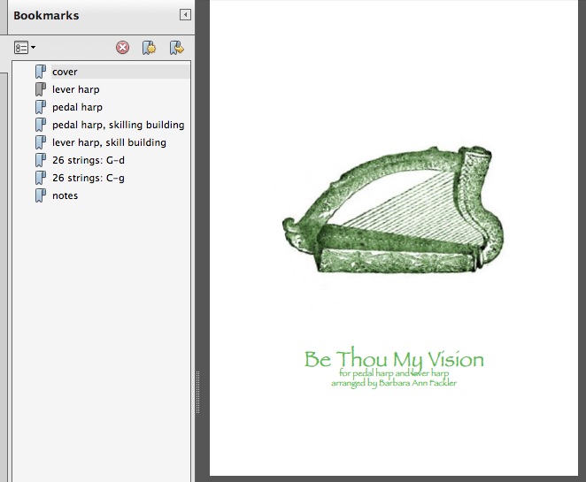 Be Thou My Vision -  for lever and pedal harp: digital sheet music - beginning to intermediate