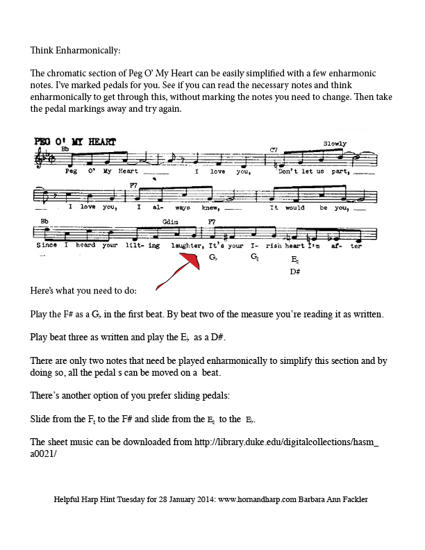 enharmonic studies for harp