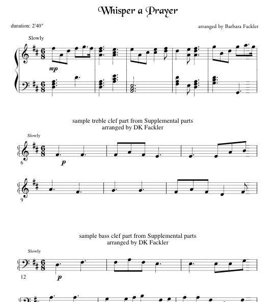 lever harp or pedal harp sheet music ~ sacred music for harp