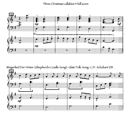 Christmas Lullabies ~ sheet music for harp duet